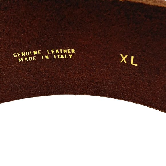 ANTONIAZZI Firenze Brown Tooled‎ Leather Wide Waist Belt - Picture 3 of 11